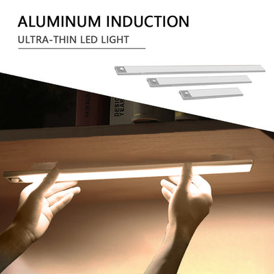 Motion sensor LED under cabinet light with USB rechargeable battery
