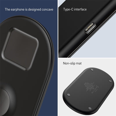 3-in-1 wireless charging dock for phone, smartwatch, and earbuds