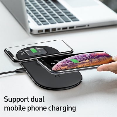 Fast wireless charger with sleek design for multiple devices