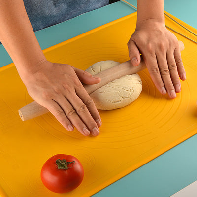 Non-stick baking mat set with silicone rolling and flour mats