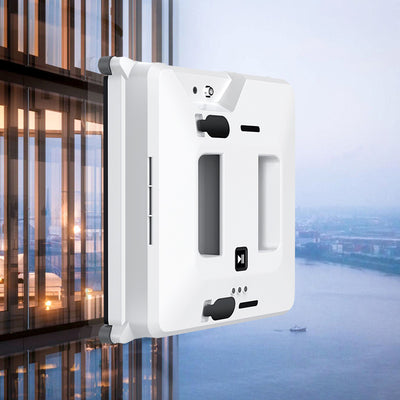 Smart window cleaning robot with automatic AI navigation for glass surfaces