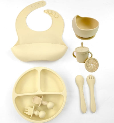 8-piece BPA-free baby feeding set for solid foods and weaning