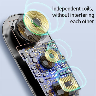 Multi-device charging station with Qi-enabled compatibility